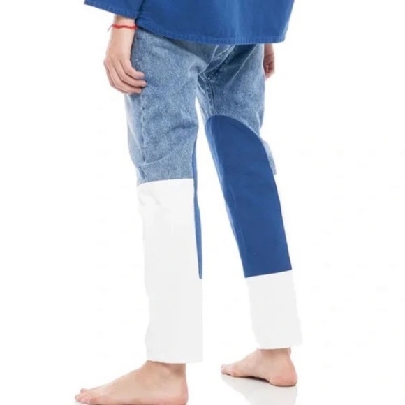 Sandrine Rose x Free Patchwork People Cargo Jeans NWT Size 28 - Picture 2 of 10